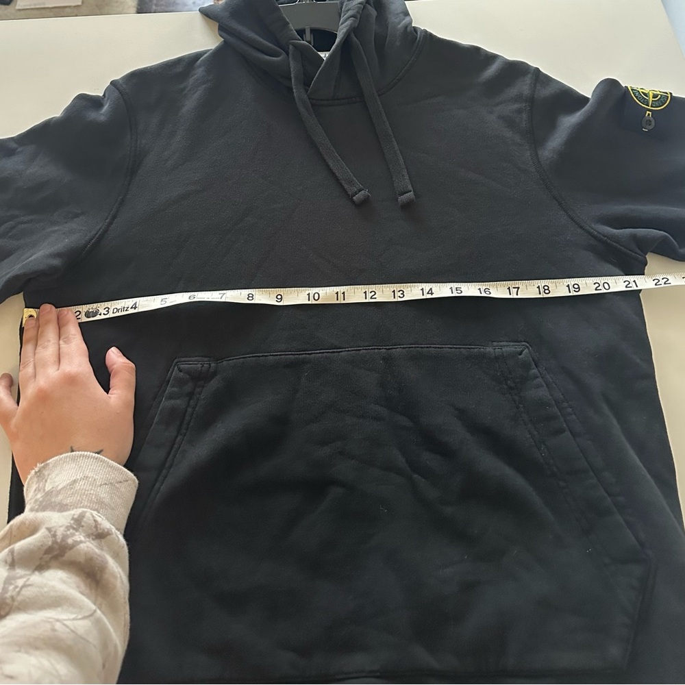 Stone Island Black Patch Logo Pullover Hoodie Kan… - image 3